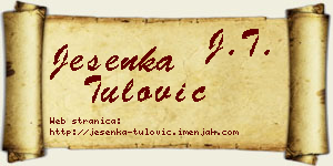 Jesenka Tulović vizit kartica